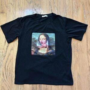 mona lisa lolipop graphic tee